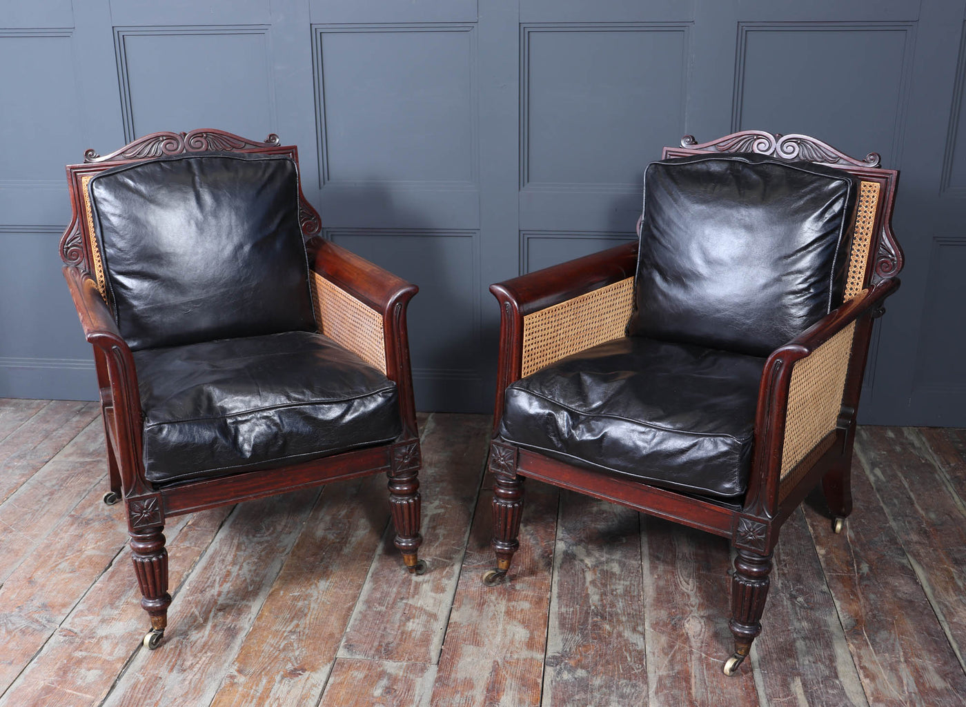 Pair of Regency Library Arm Chairs