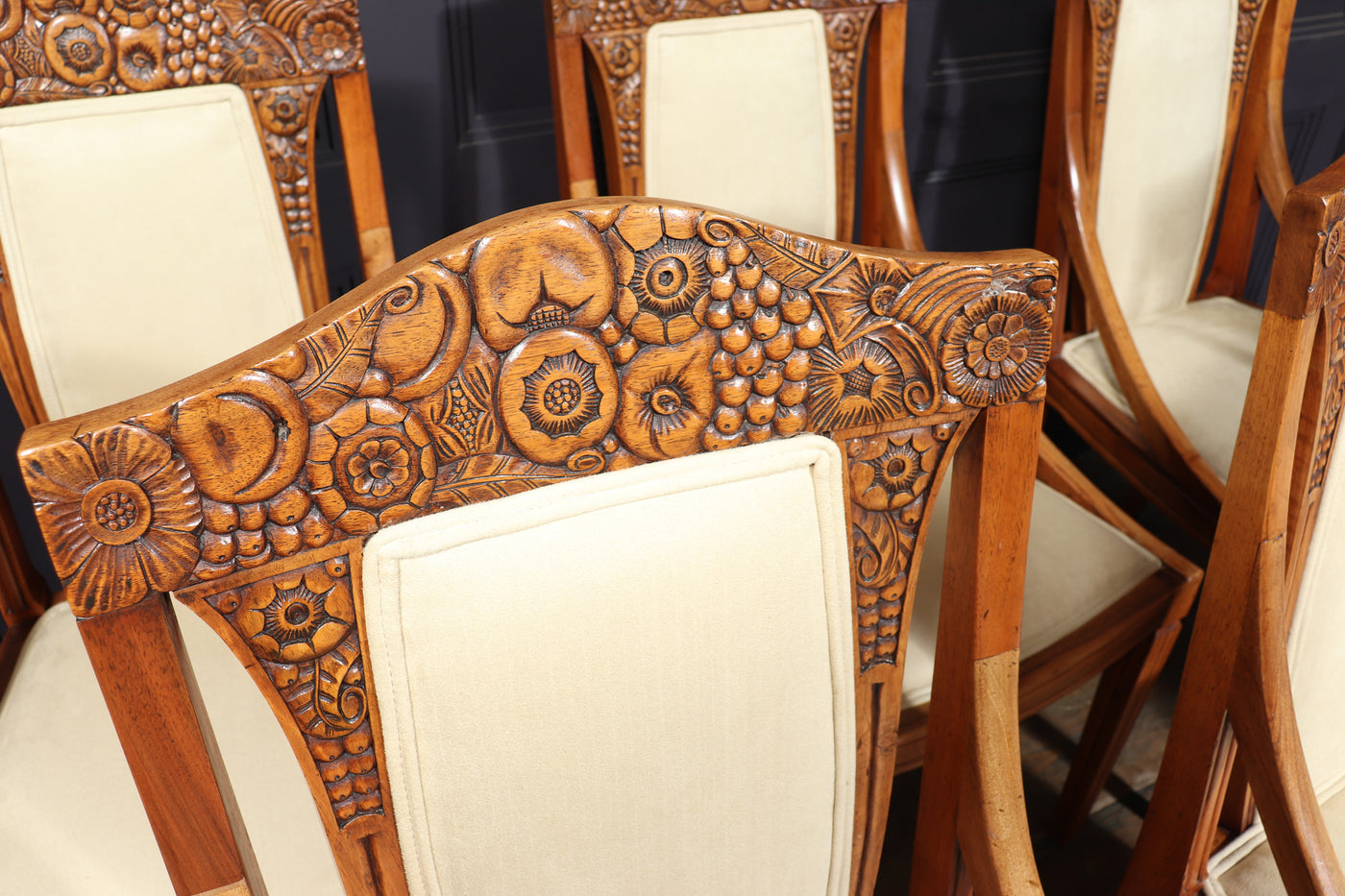 French Art Deco Dining Chairs detail