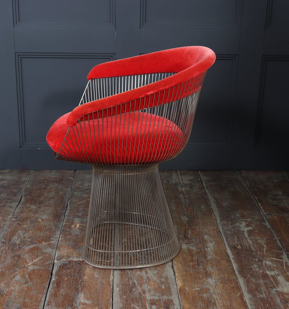 Set of Four Warren Platner Dining Armchairs for Knoll, 1960s