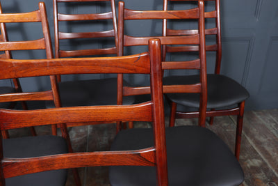 Set of Six Mid Century Rosewood Dining Chairs by Casala