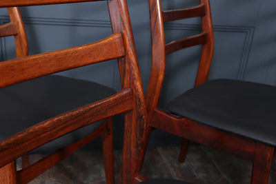 Set of Six Mid Century Rosewood Dining Chairs by Casala