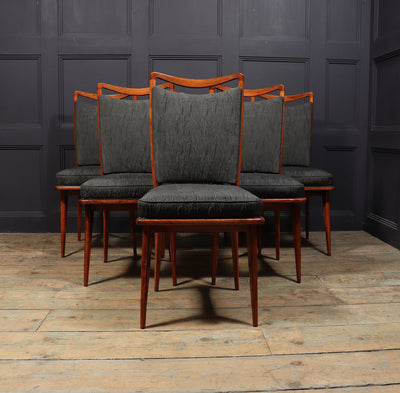 Set of six Mid Century French Dining Chairs room