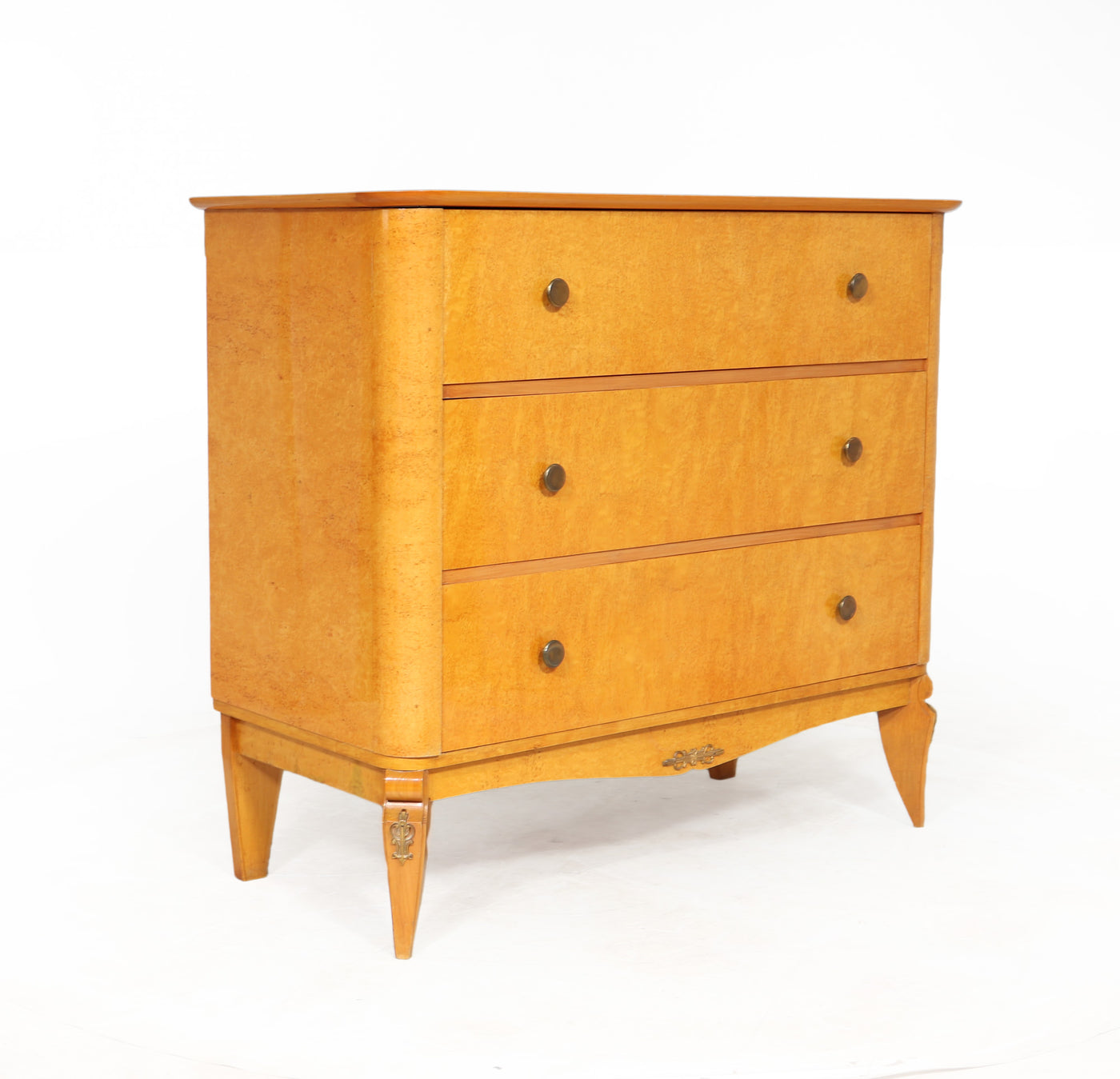 Vintage Chest of Drawers in Karelian Birch side