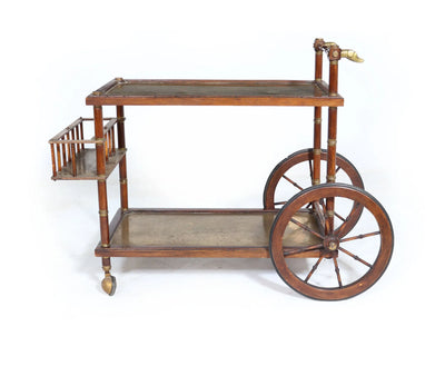 Vintage Spanish Drinks Trolley side