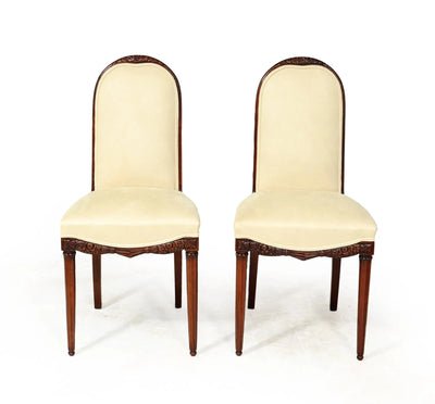 Pair of French art Deco Side Chairs by Paul Follot