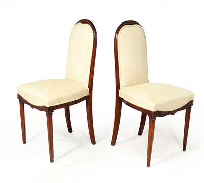 Pair of French art Deco Side Chairs by Paul Follot