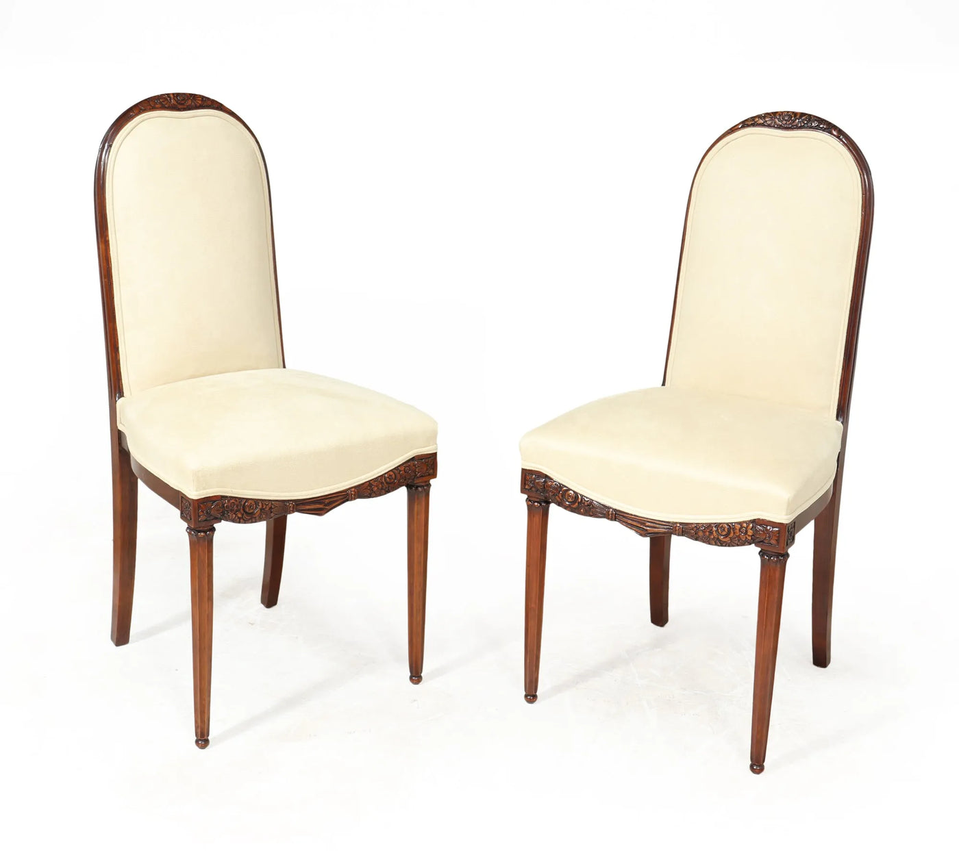 Pair of French art Deco Side Chairs by Paul Follot