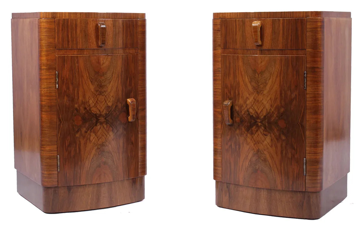 Pair of Art Deco Bedside Cabinets