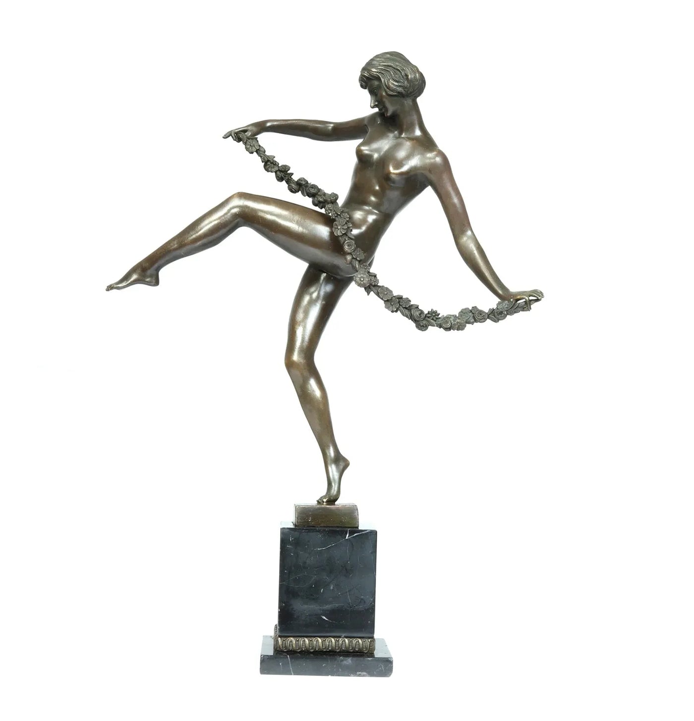 Art Deco Bronze Dancer by Pierre Le Faguays 