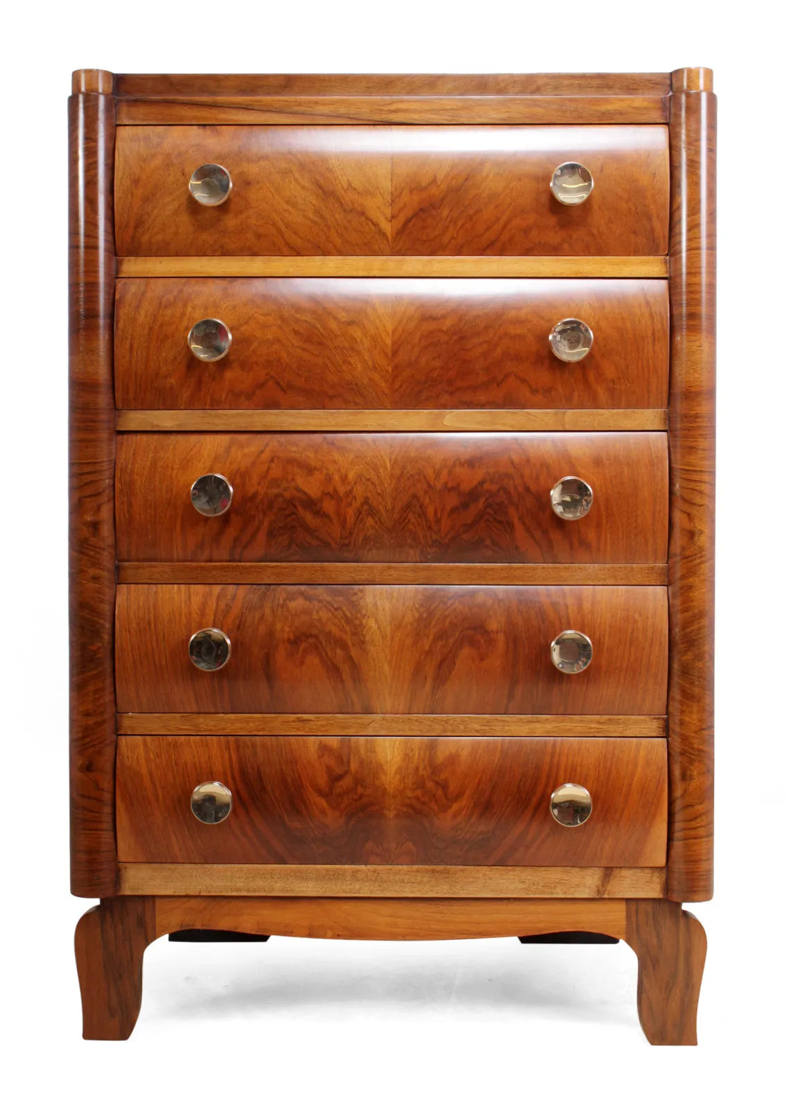 Art Deco Chest of Drawers in Walnut