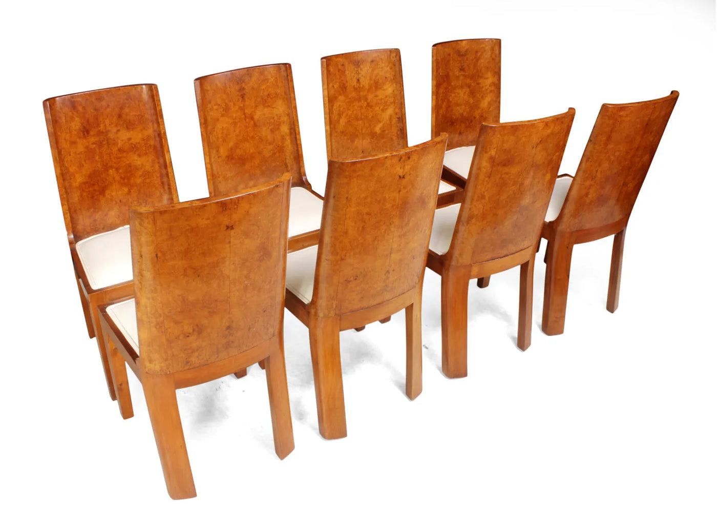 Art Deco Dining Chairs in Walnut 