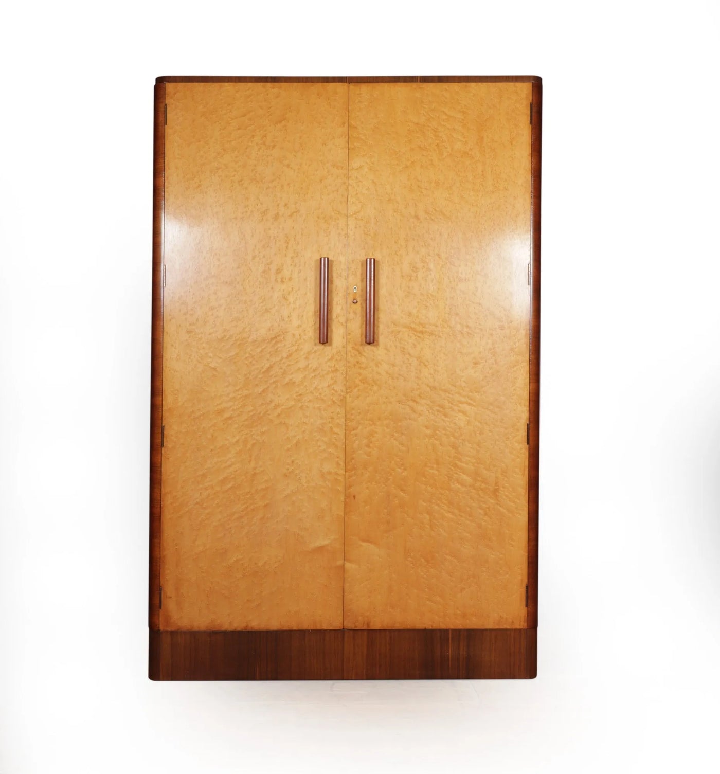 Art Deco Wardrobe in Birds Eye Maple