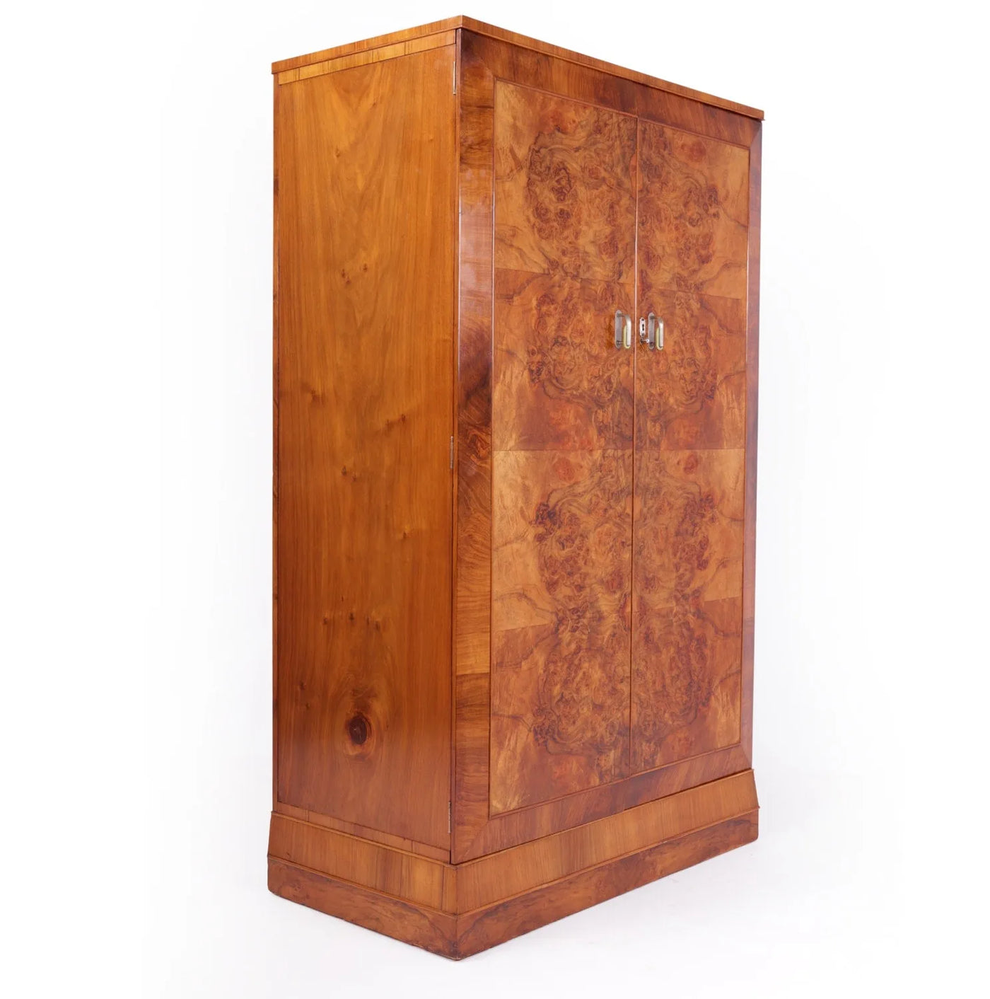 Art Deco Wardrobe in Burr Walnut