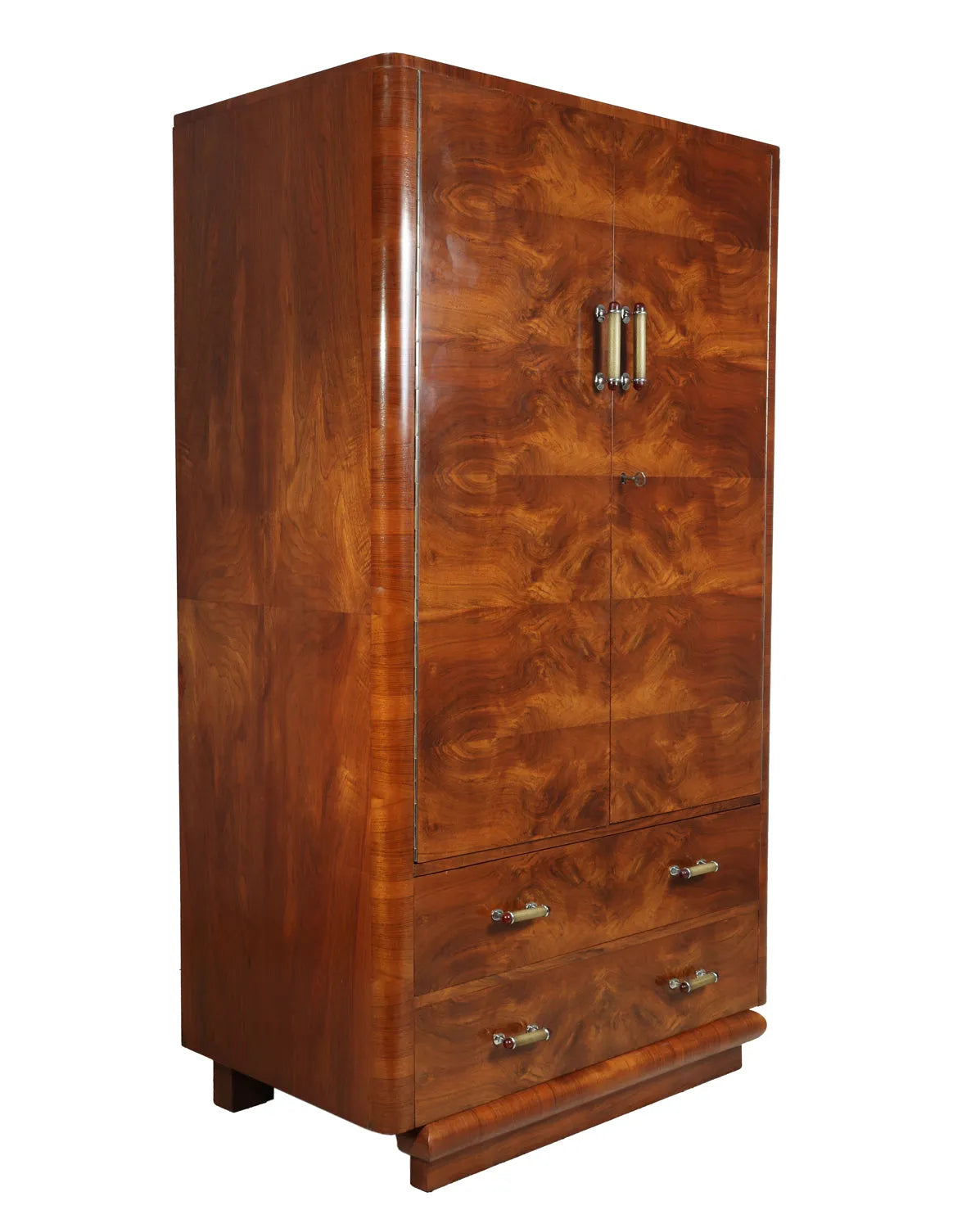 Art Deco Wardrobe in Walnut c1930