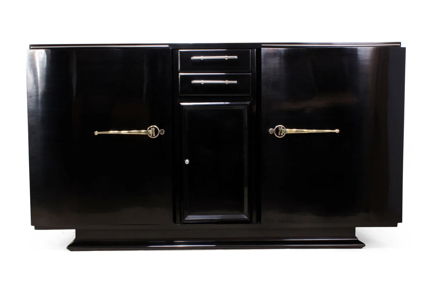 Art Deco Black Piano Lacquer Sideboard c1930