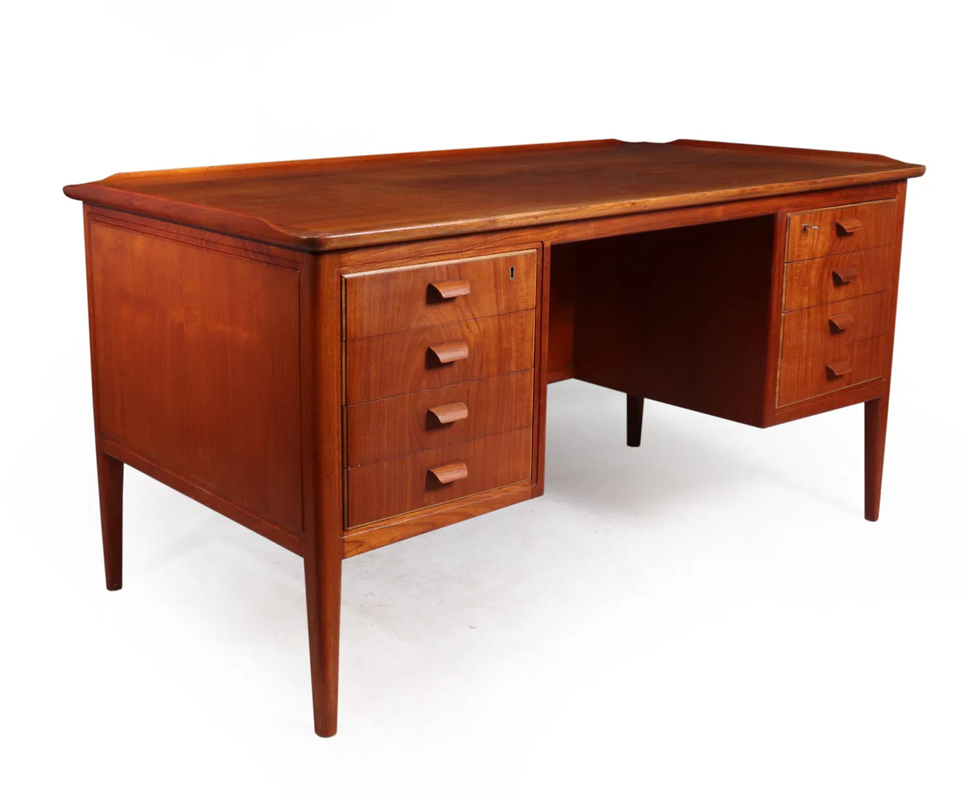 Mid Century Danish Teak Desk with Tray Top