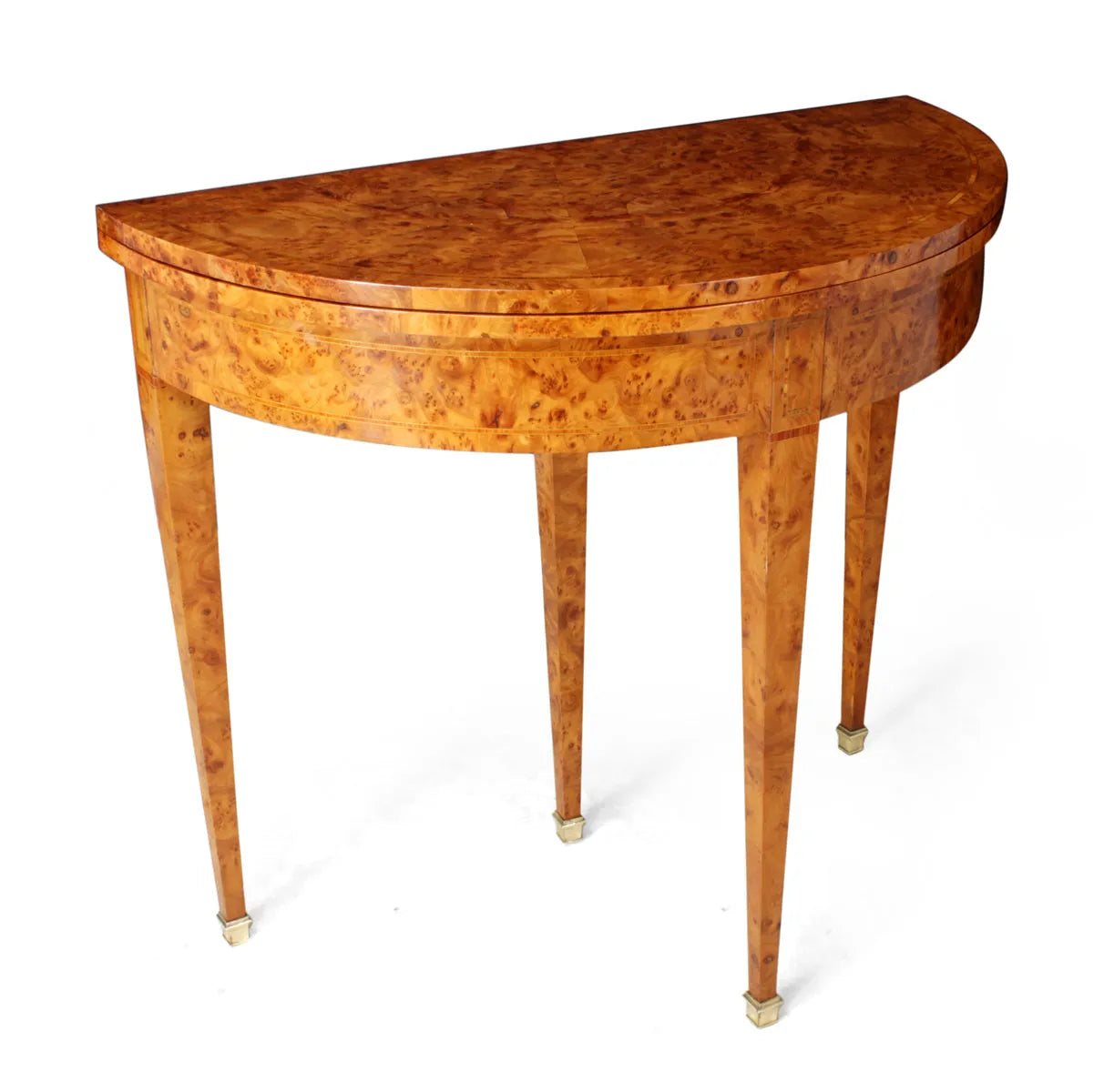 Burr Yew Georgian style Card Table