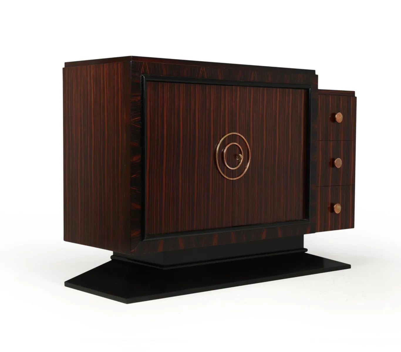 French Art Deco Sideboard in Macassar Ebony