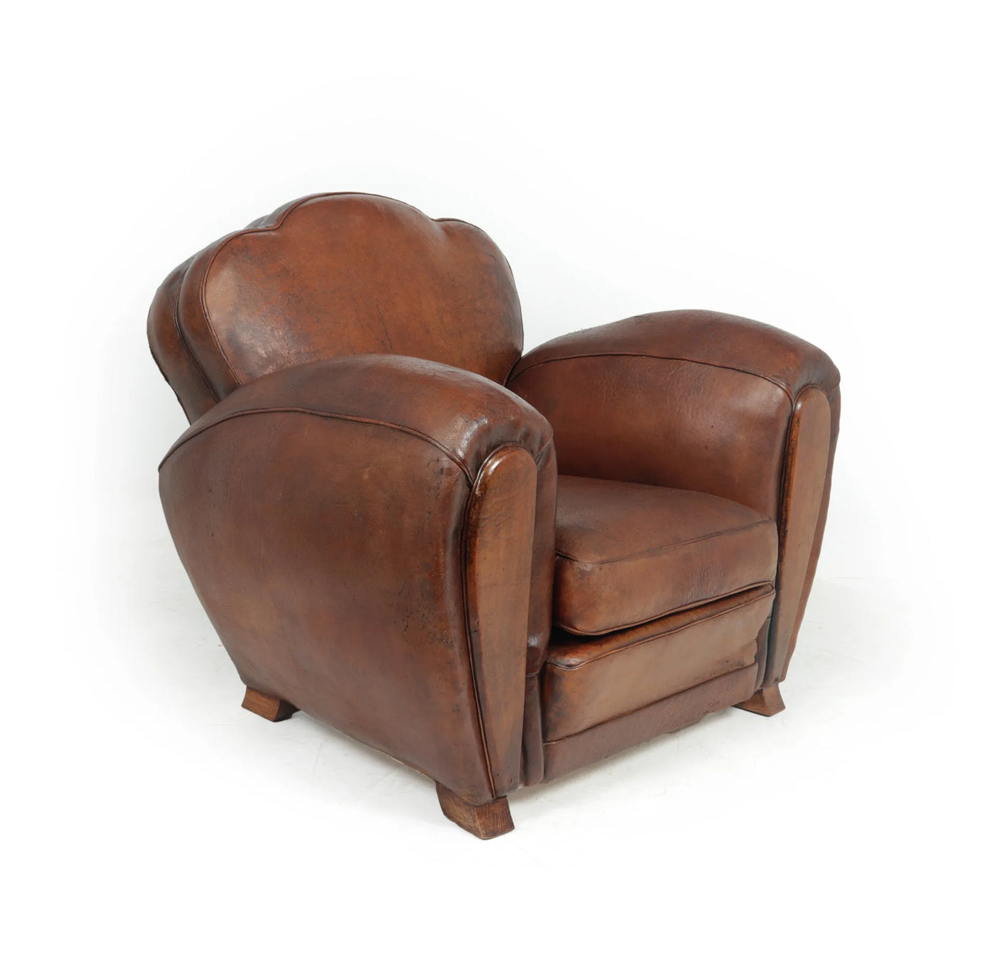 French Art Deco Trilobe Club Chair c1925