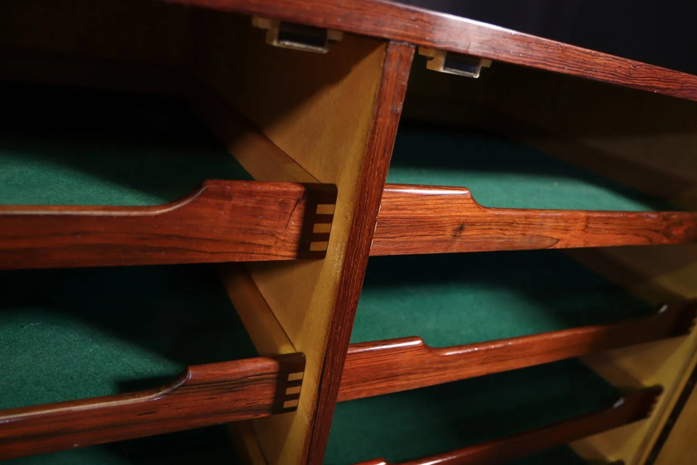 danish rosewood sideboard interior