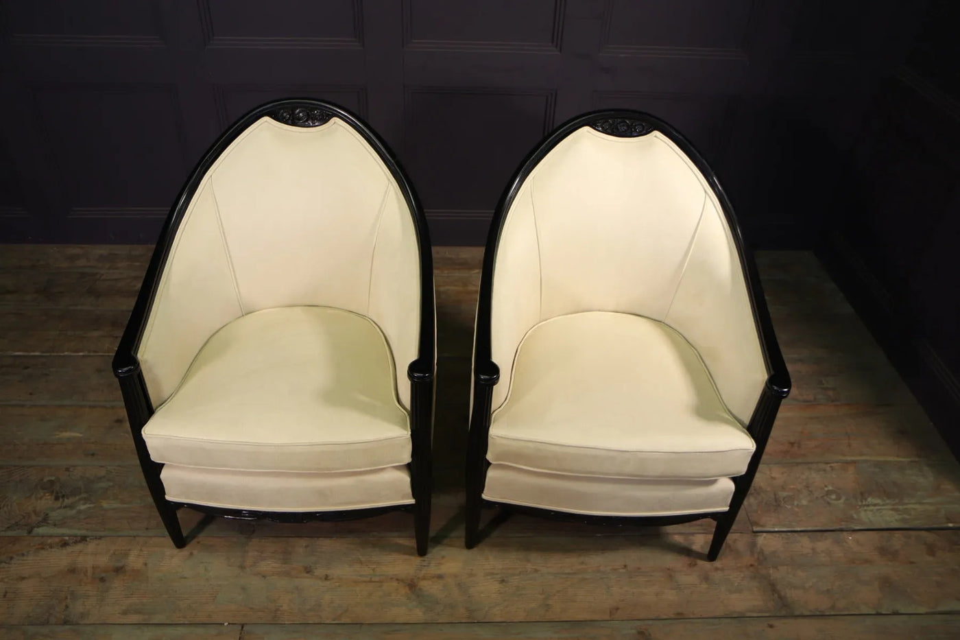 Pair of French Art Deco Armchairs by Maurice Dufrene