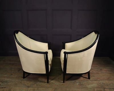 Pair of French Art Deco Armchairs by Maurice Dufrene