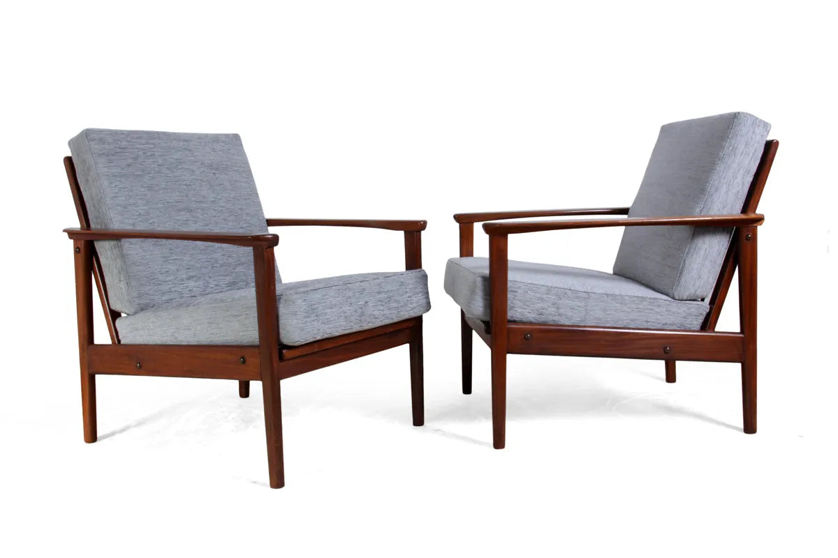 Pair of Teak Armchairs Danish c1960