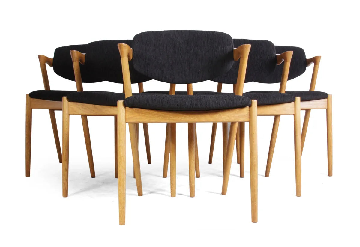 Set of 6 Oak chairs by Kai Christiansen Model 42