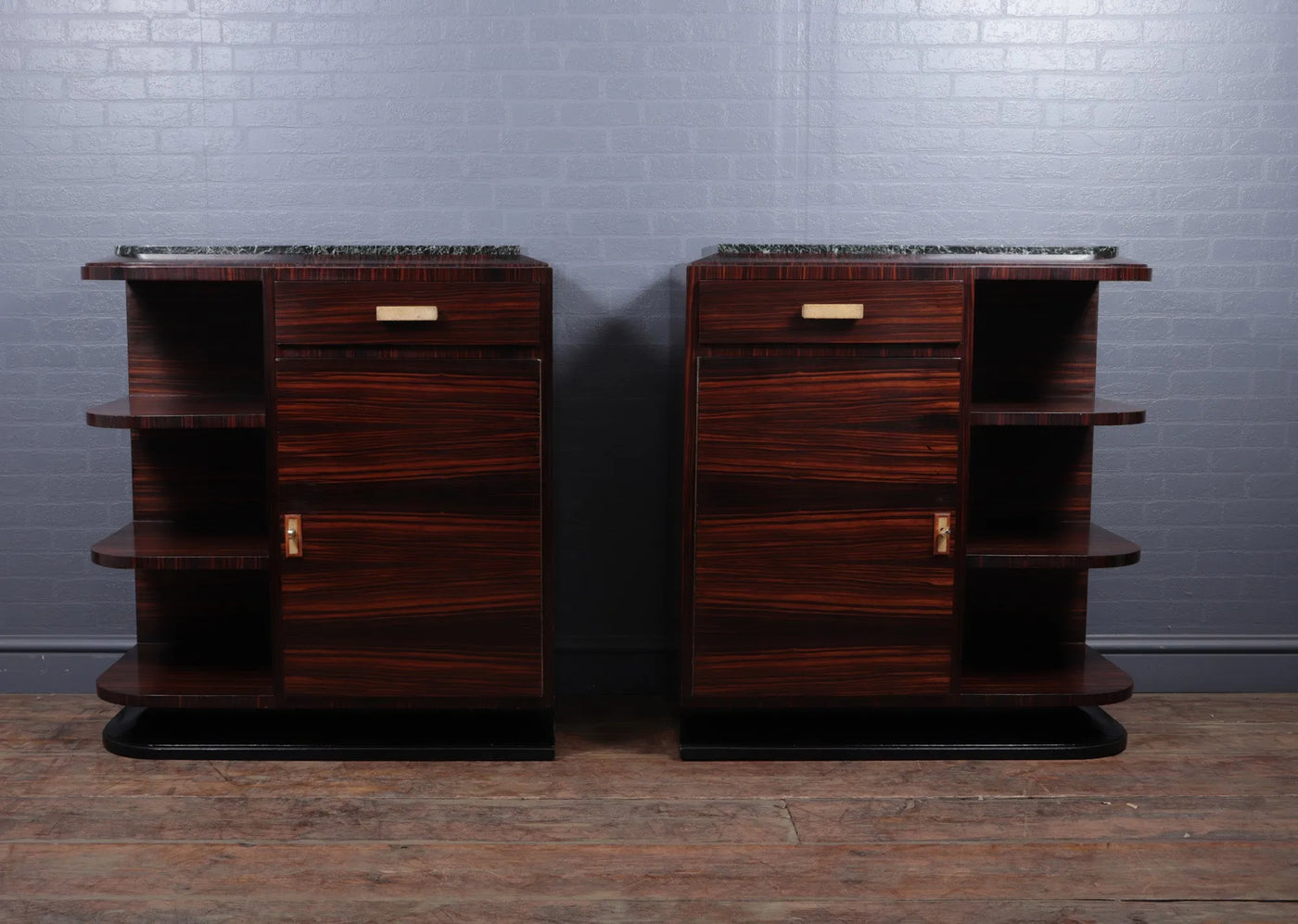 Pair of French Art Deco Macassar Ebony Cabinets room