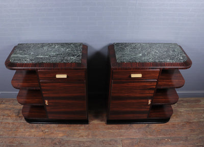 Pair of French Art Deco Macassar Ebony Cabinets