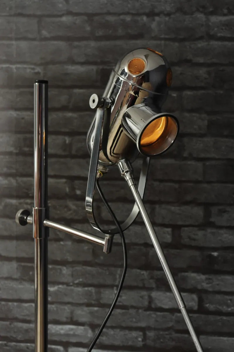 Mid Century polished Bulls Eye lamp