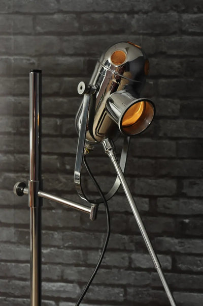 Mid Century polished Bulls Eye lamp