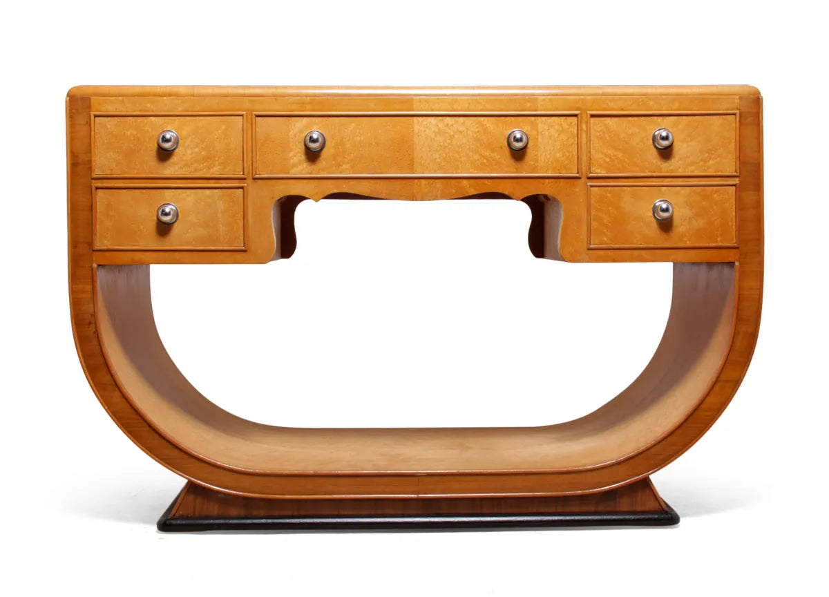 Art Deco Dressing Table in Birds Eye Maple