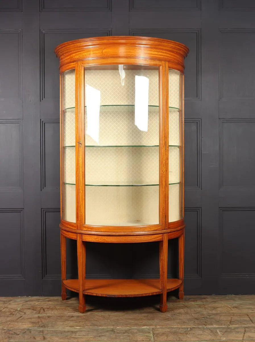 Antique Satinwood  Display Cabinet