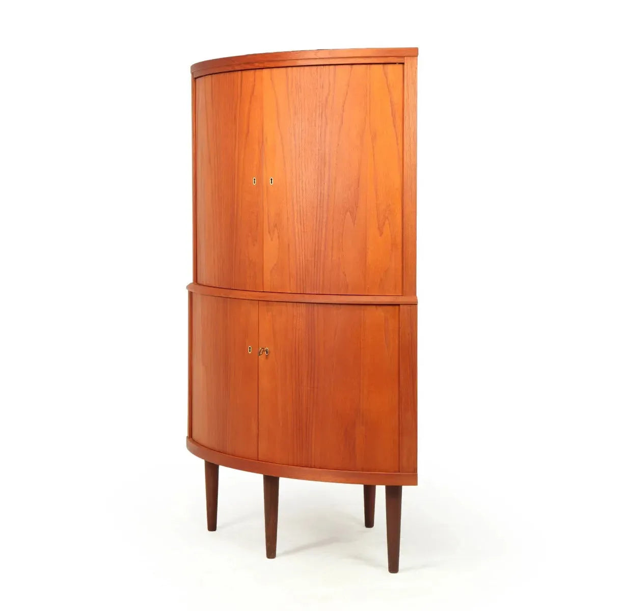 Mid Century Danish Teak Corner Cabinet By S E Peterson side