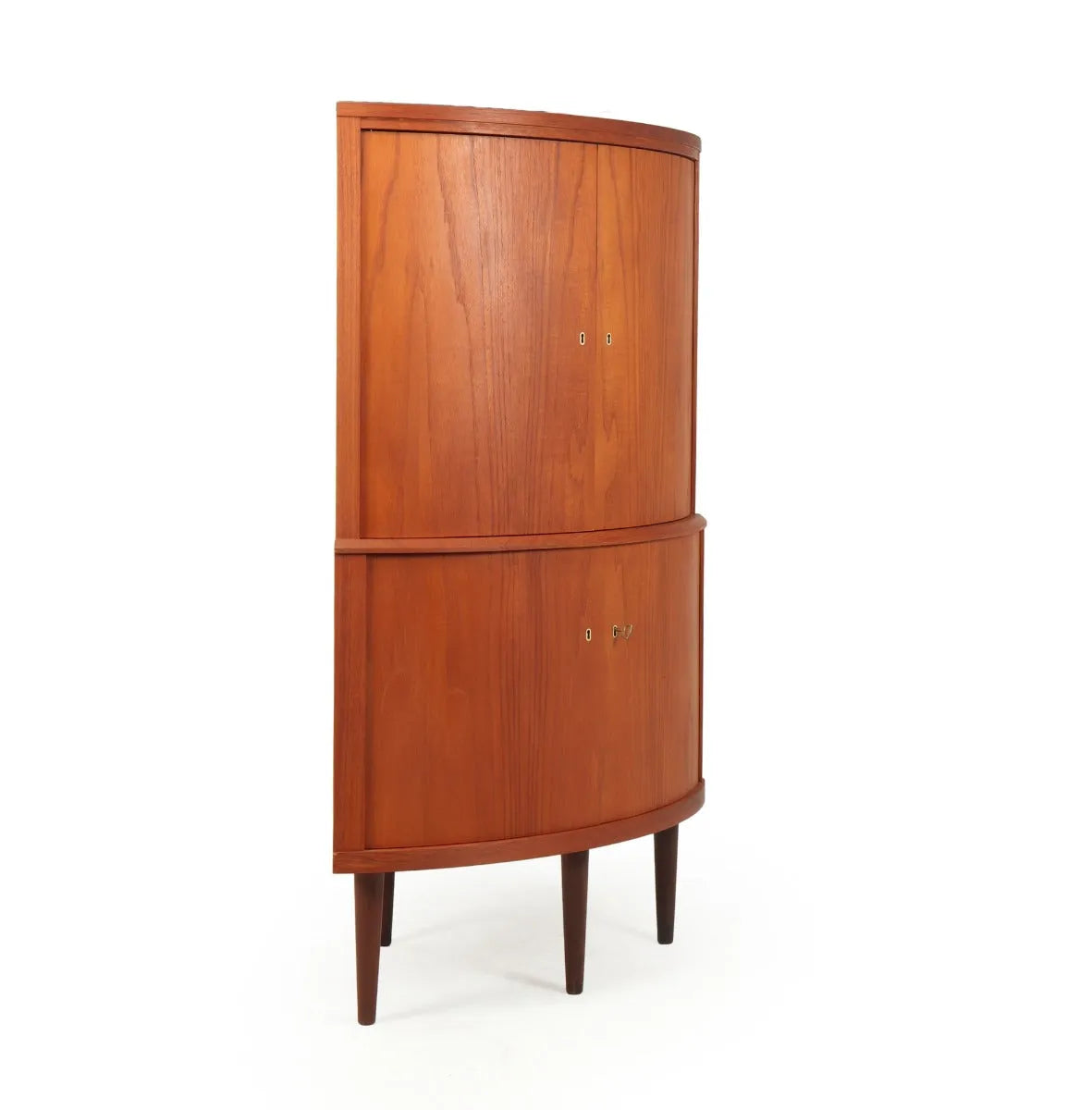 Mid Century Danish Teak Corner Cabinet By S E Peterson left