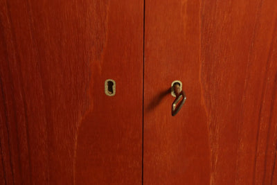 Mid Century Danish Teak Corner Cabinet By S E Peterson key