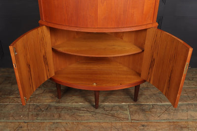 Mid Century Danish Teak Corner Cabinet By S E Peterson