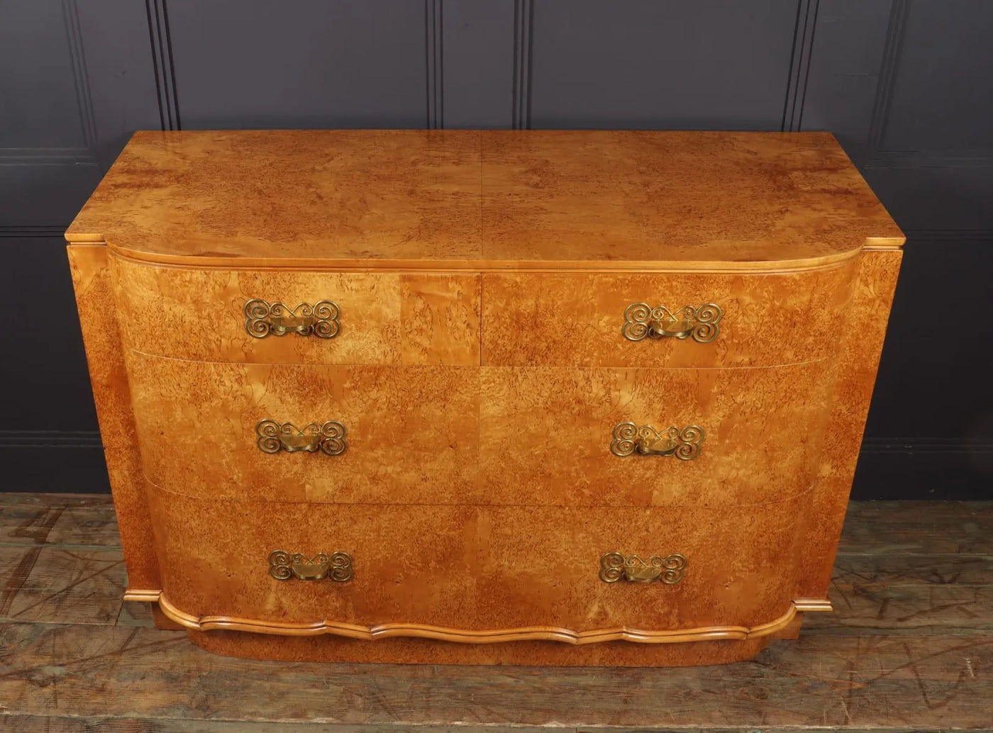 French Art Deco Karelian Birch Commode c1925