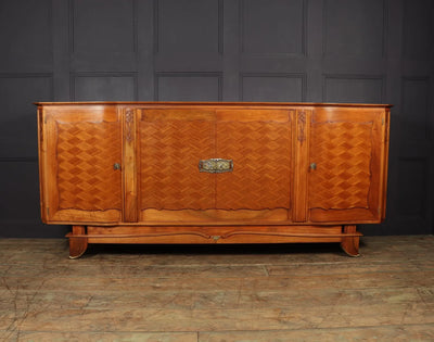 Walnut Parquetry Sideboard by Jules Leleu room