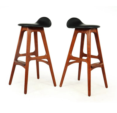 Teak stools OD61 By Eric Buck side