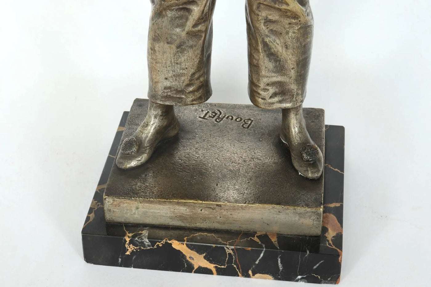 French Silver Gilt Bronze Sculpture by Bouret signature