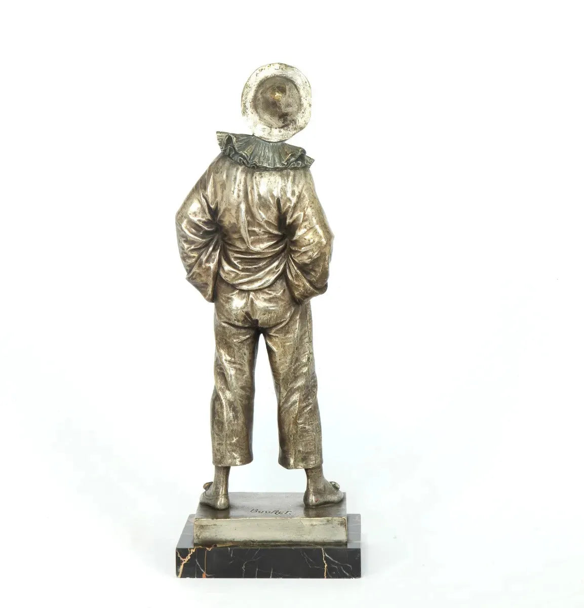 French Silver Gilt Bronze Sculpture by Bouret c1890