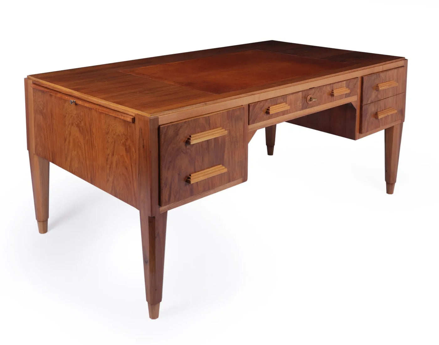 French Art Deco Walnut Desk c1930