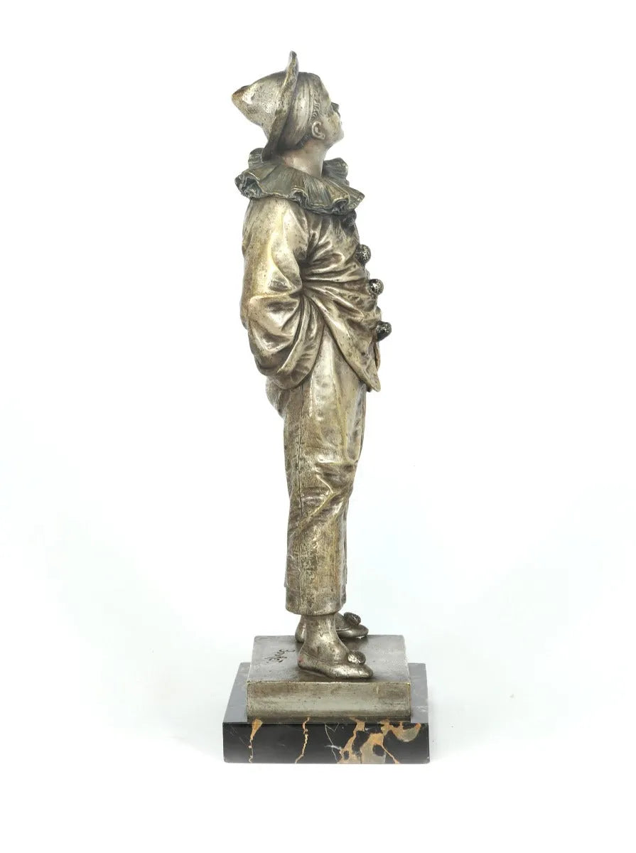 French Silver Gilt Bronze Sculpture by Bouret c1890