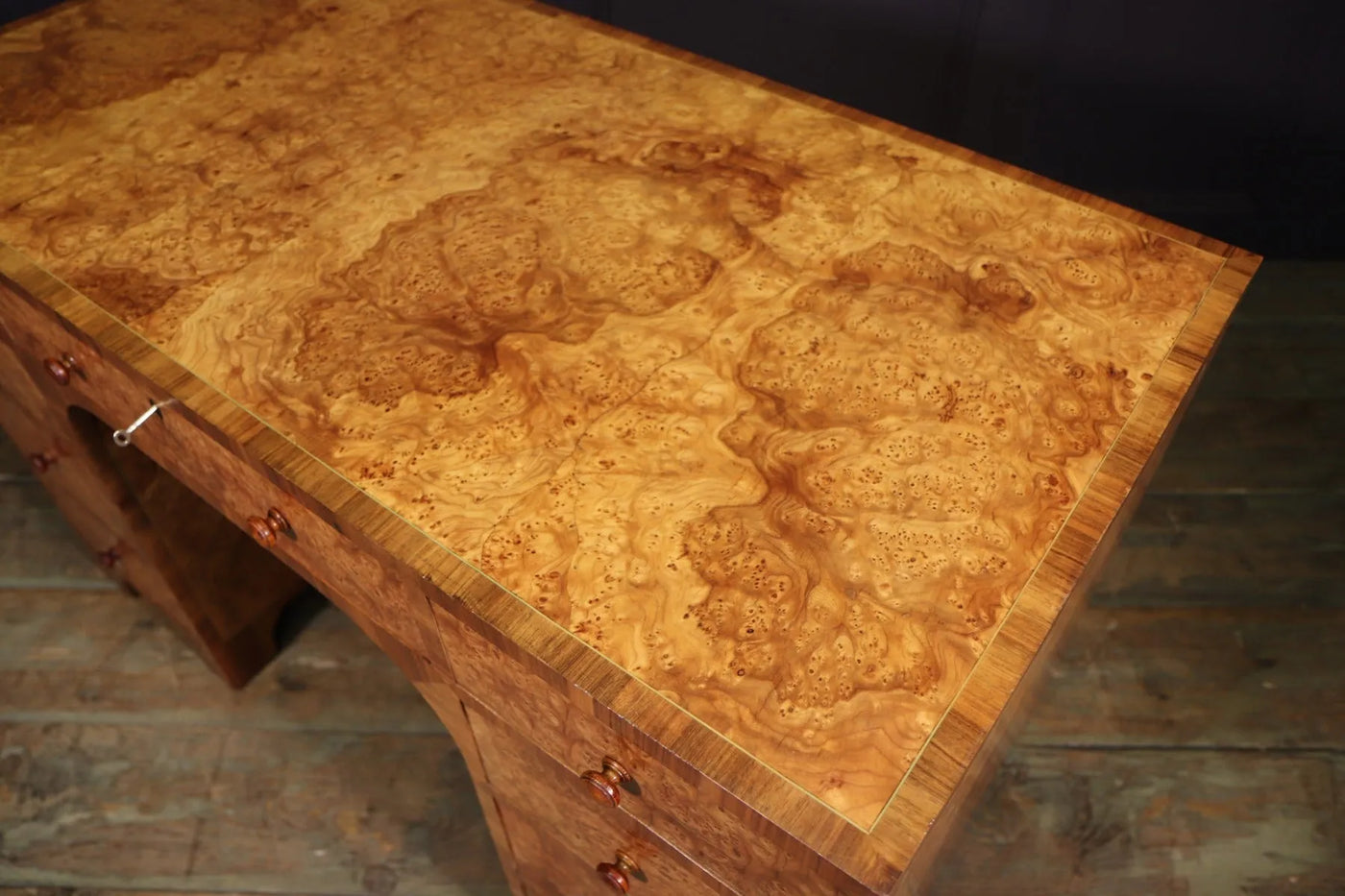 Art Deco Burr Walnut Desk