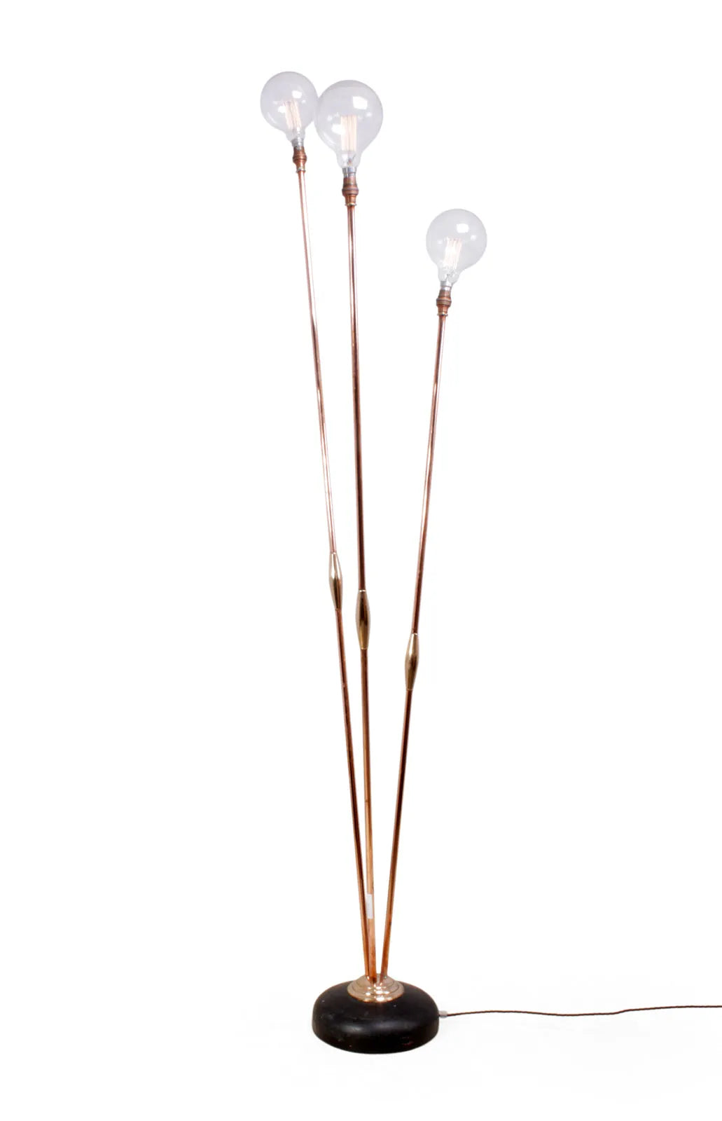 French Brass and copper floor lamp