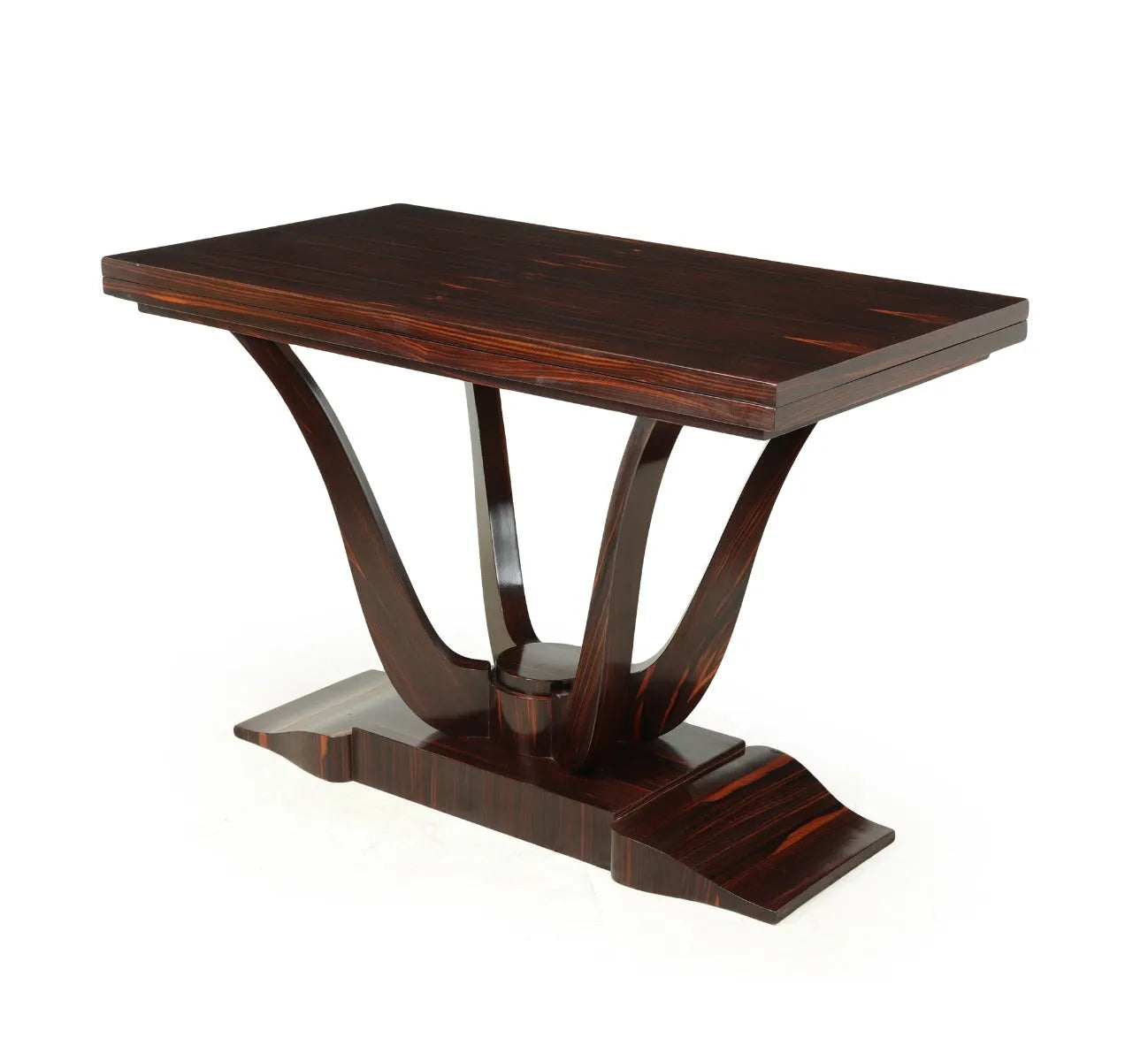 French Art Deco Macassar Ebony Flip over Console Table side