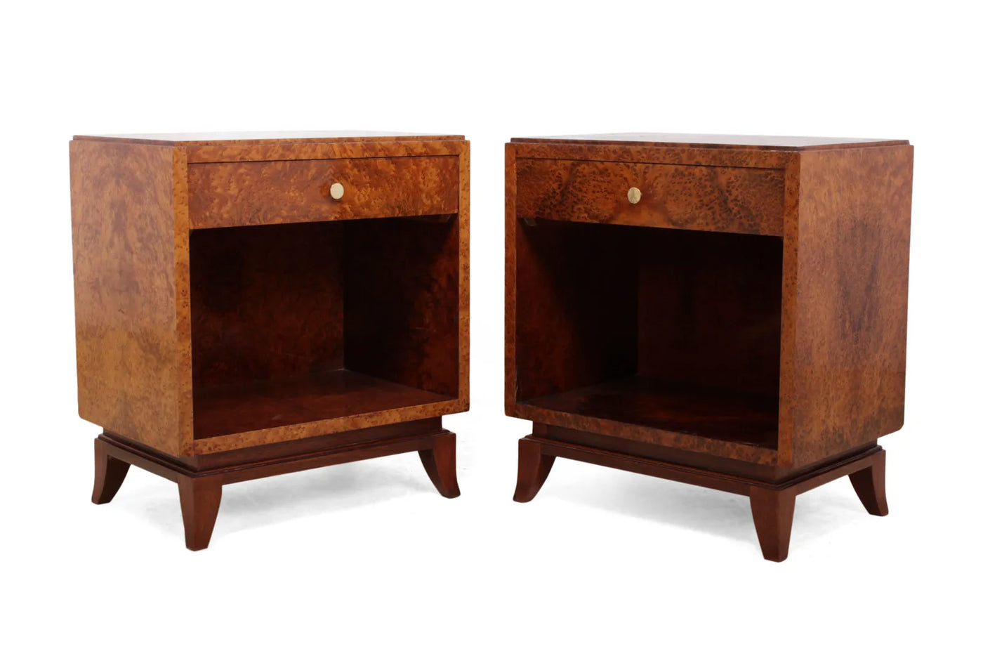 French Art Deco Bedsides in Thuya  c1925