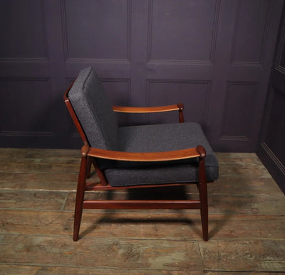 Mid Century Danish Teak Spade Chair by Finn Jhul c1954